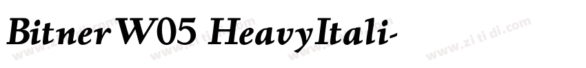 BitnerW05 HeavyItali字体转换